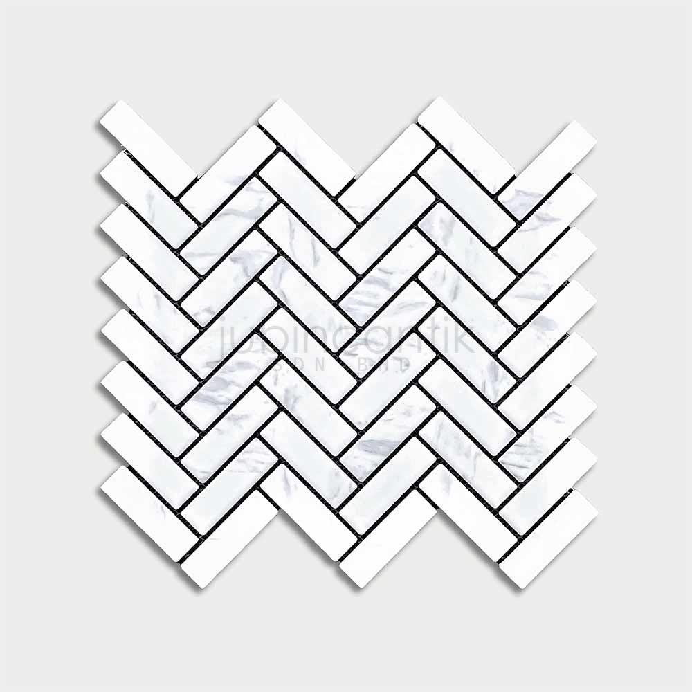 HERRINGBONE CARRARA - MOSAIC