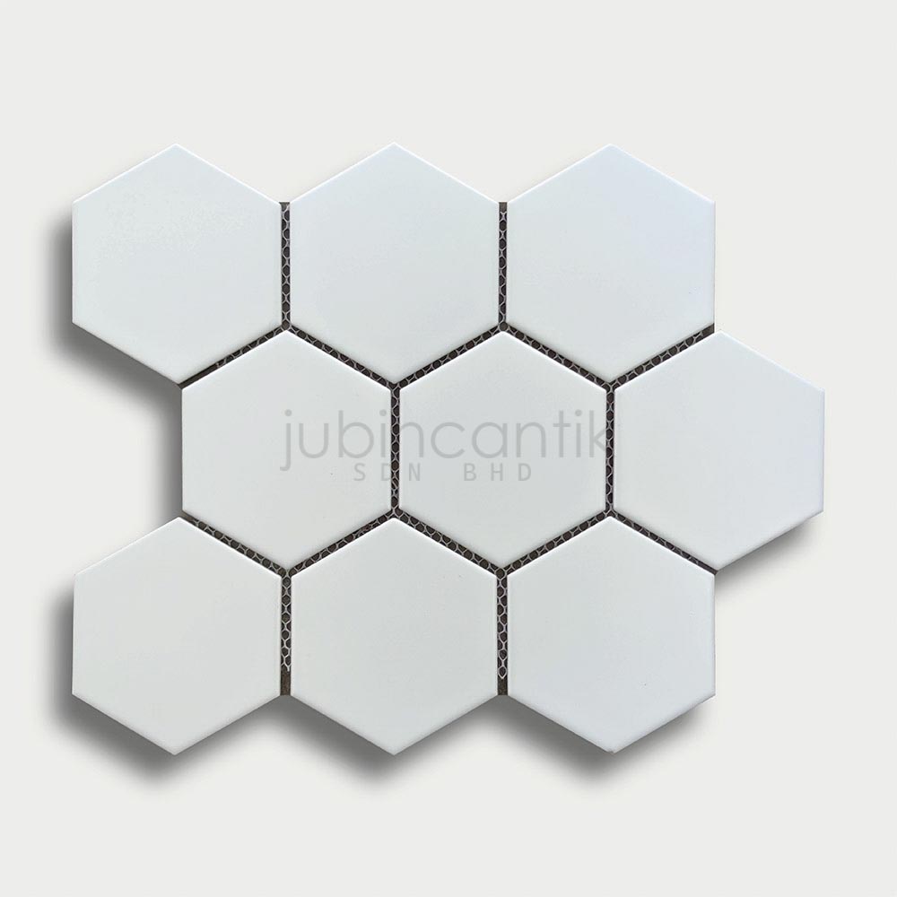 HEXAGON WHITE -<br>MOSAIC