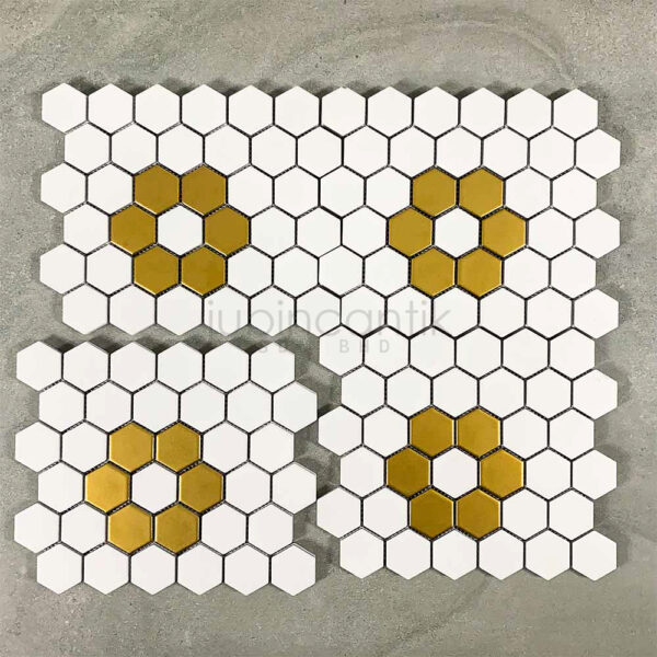 Hex Medium Floral Gold White (3)